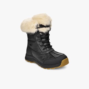 Ugg Adirondack III Fluff Women All-Weather Boots Black (7983UZNGI)